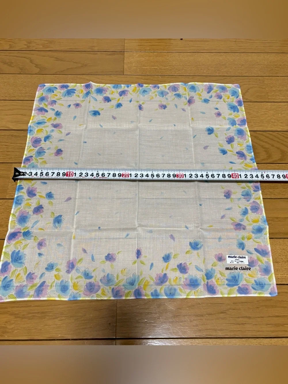 Marie Claire Floral Cotton Multicolor Handkerchief/Bandana/Scarf size 44cm 17.5”